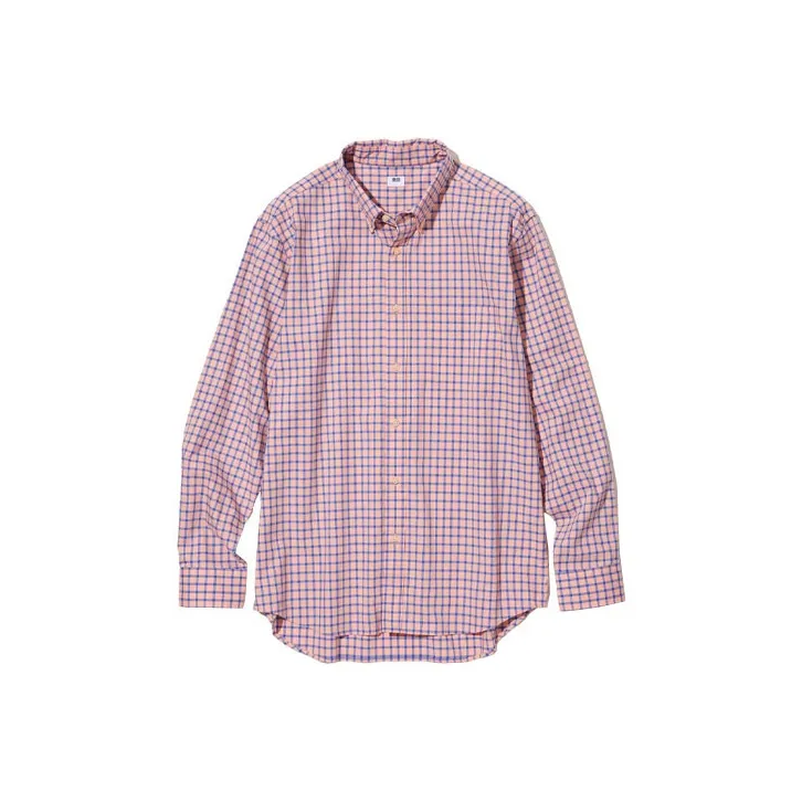 UNIQLO Персиково-розовые унисекс рубашки