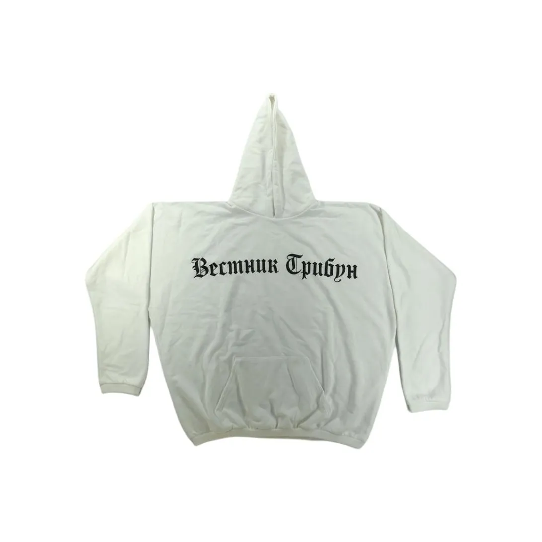 YEEZY VULTURES Album Peripheral Series Kanye Haikou Listening Session BLACK DOGS HOODIE Sweatshirt Unisex White