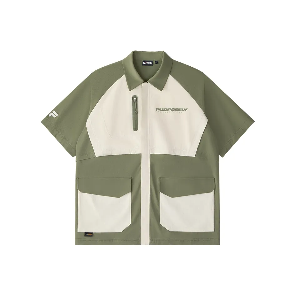 FILA FUSION Shirts Men's Verdant Seaweed Green