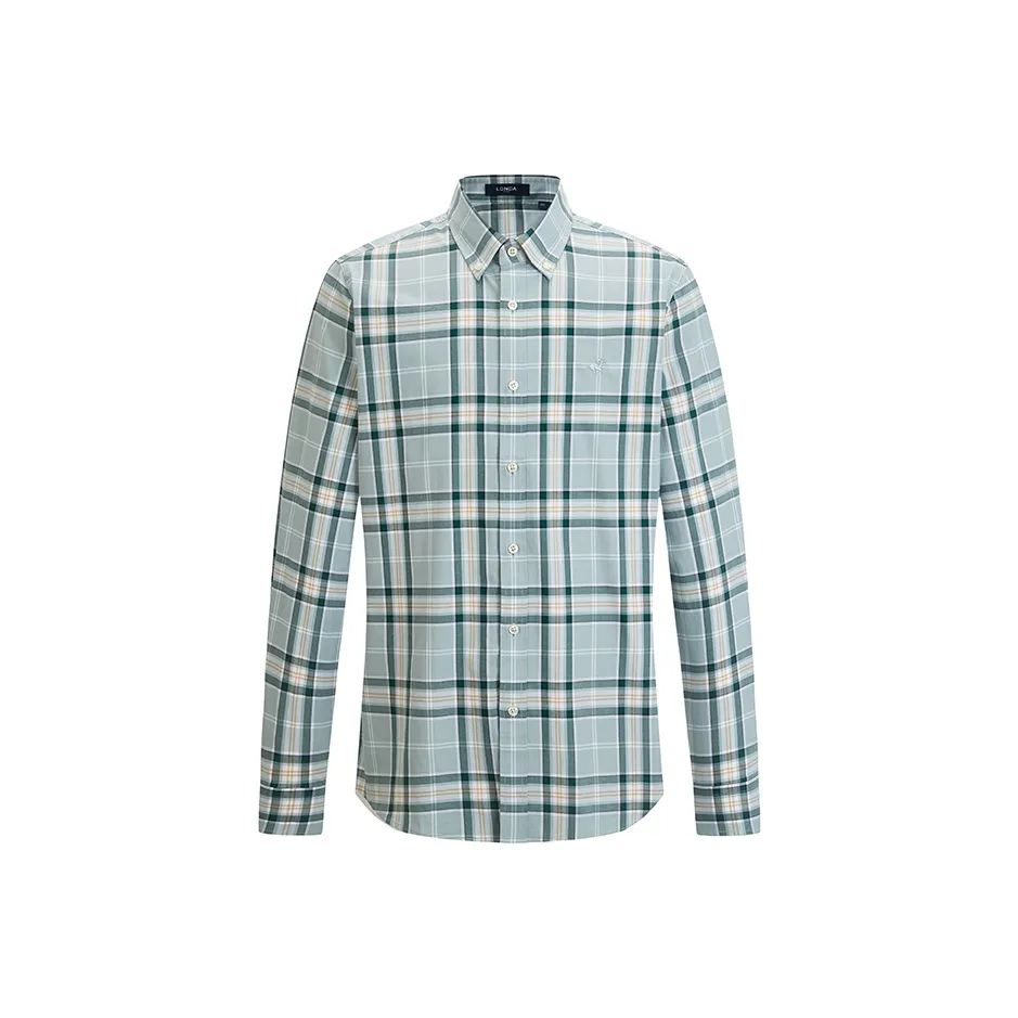 LONDA 1958 Рубашка Мужская Зеленая Клетка 76