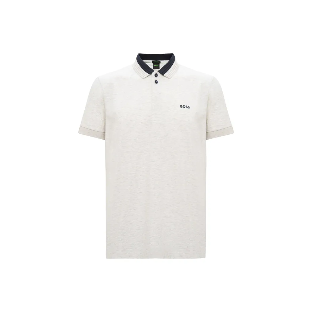 HUGO BOSS Polo Shirt Men's Light Gray