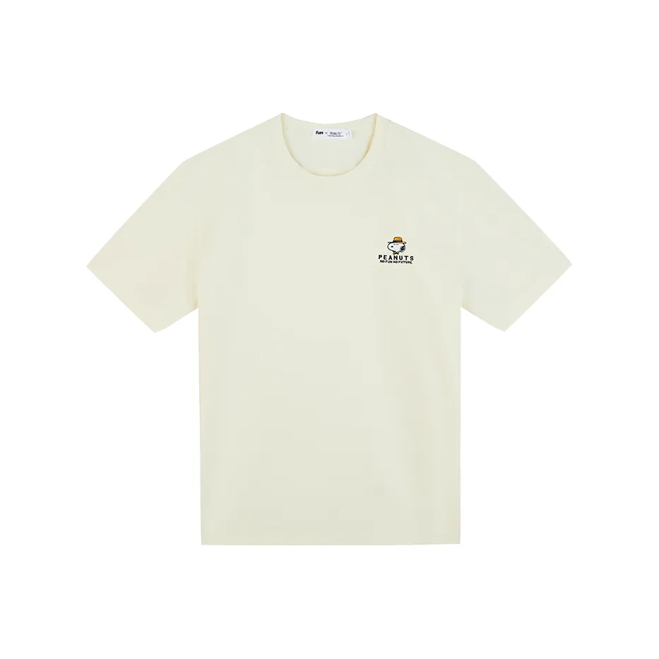 FUN X Snoopy SS24 T Shirt Unisex White Tea