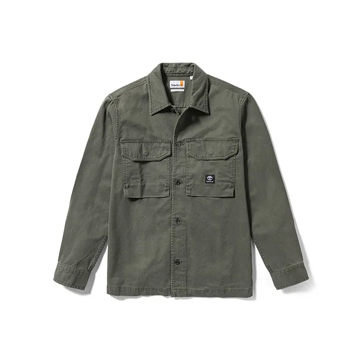 Timberland SS24 Рубашка Мужская Армейская Зеленая