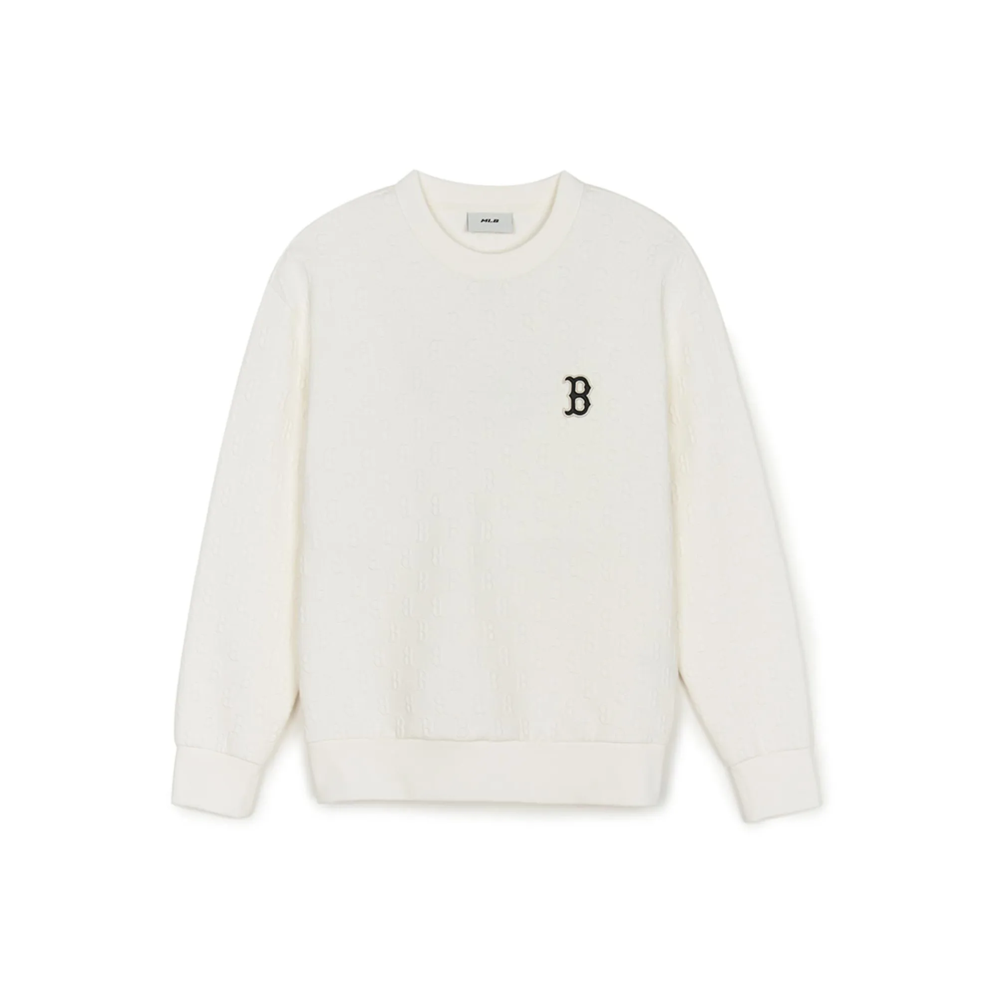 MLB Jacquard Monogram Boston Red Sox Sweatshirts Sweatshirt Unisex White