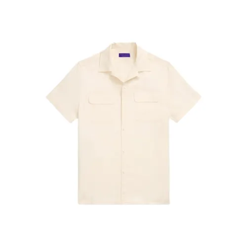 Ralph Lauren Purple Label Классические Кремовые Мужские Рубашки