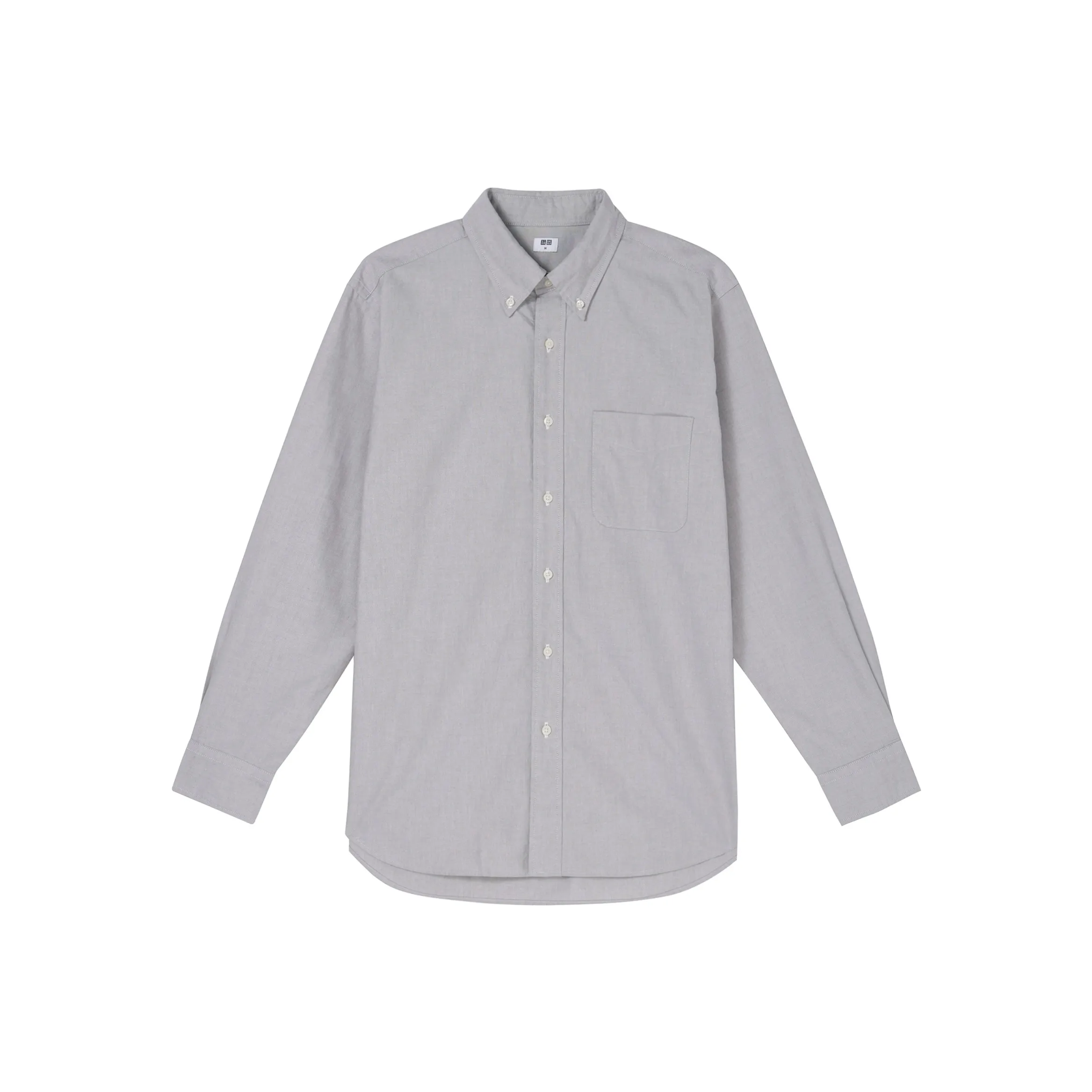 UNIQLO Мужские рубашки свинцово-серого цвета