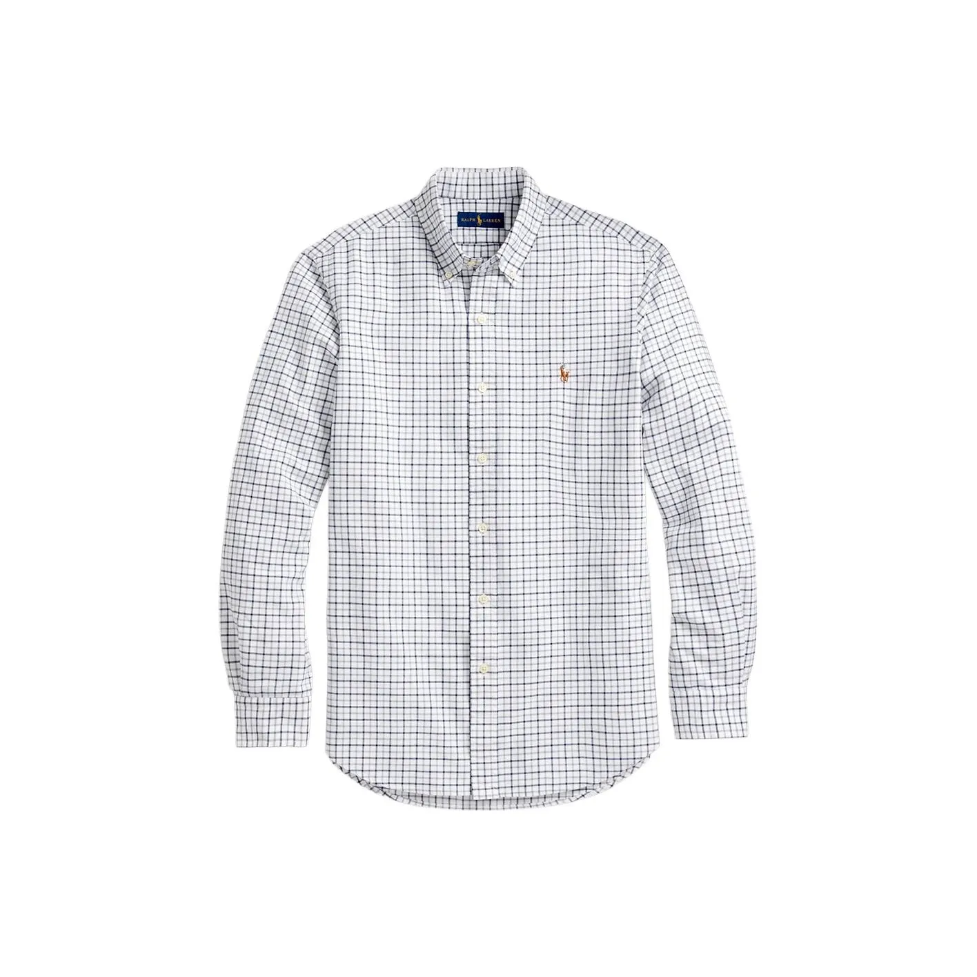 Polo Ralph Lauren SS24 Рубашка Мужская Синяя Серый