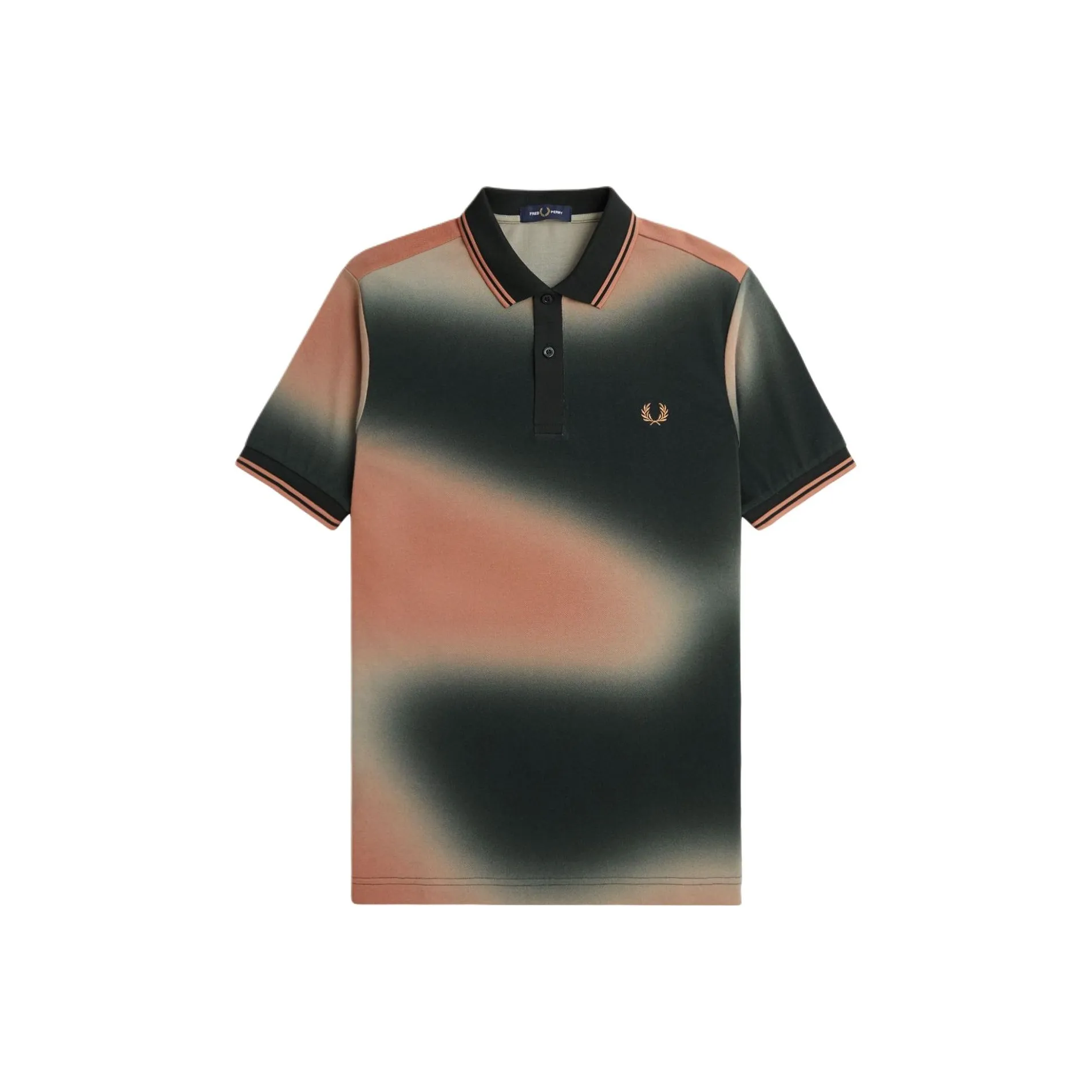 FRED PERRY SS24 Рубашка Мужская Ночной Зеленый