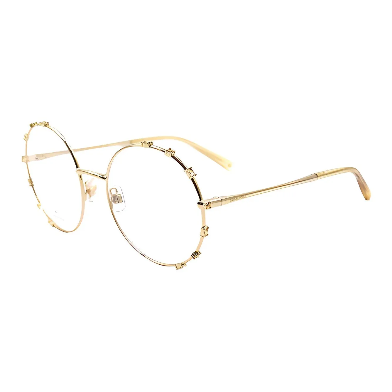 Swarovski Alloy Round Eyeglass Frames Women's
