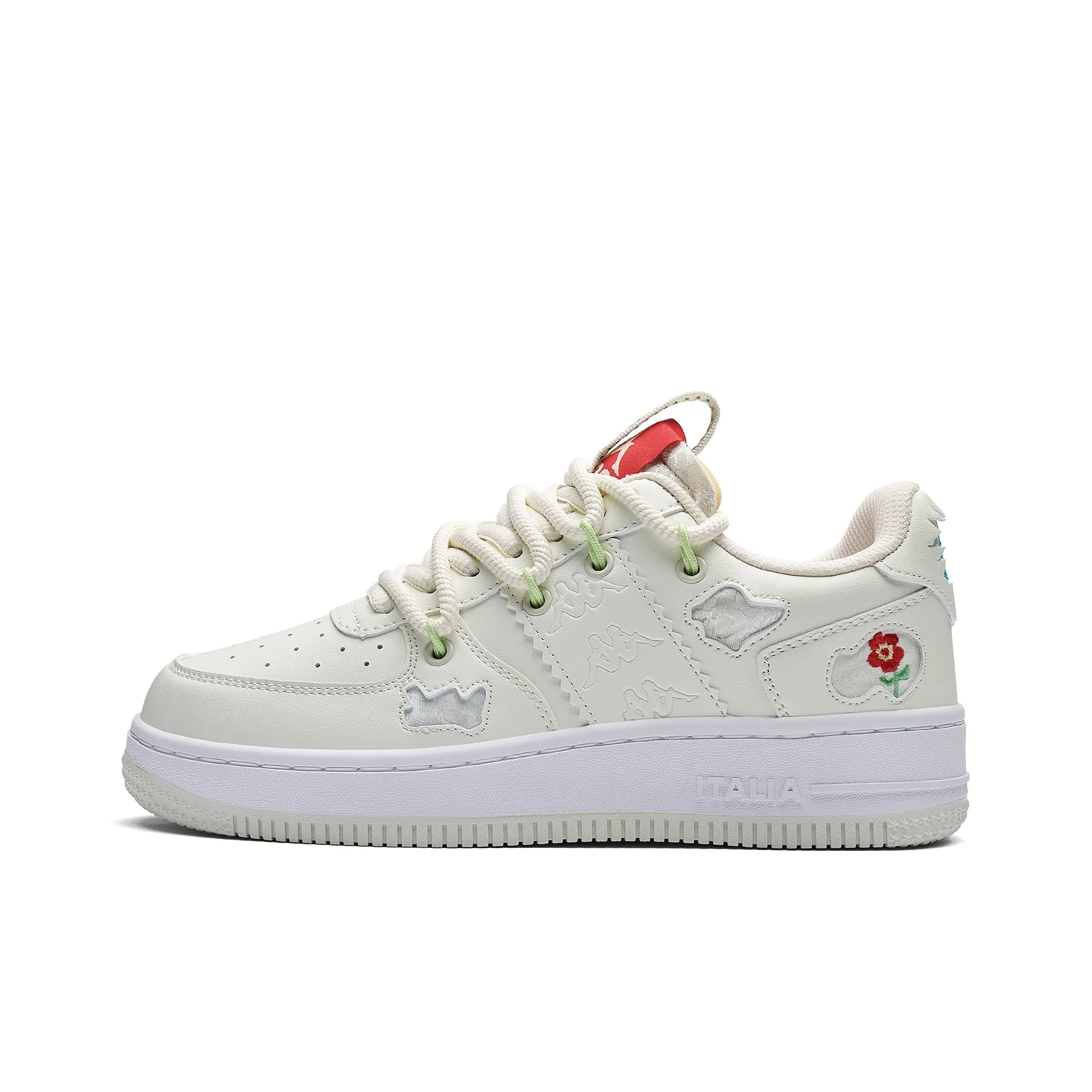 Kappa Small Flower Back to Back Anti Slip Wear Resistant Low Top Skateboard Shoes Women's Aqua Green