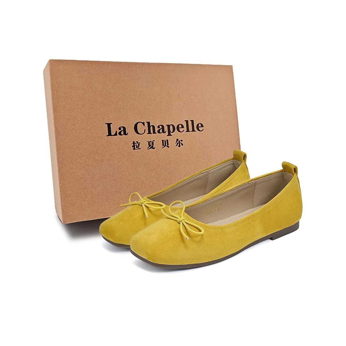 La Chapelle Амбер Мед Чай Сладкий Girl Бант Балетки Удобная Fashion Casual Обувь 1,2см Женские Желтый
