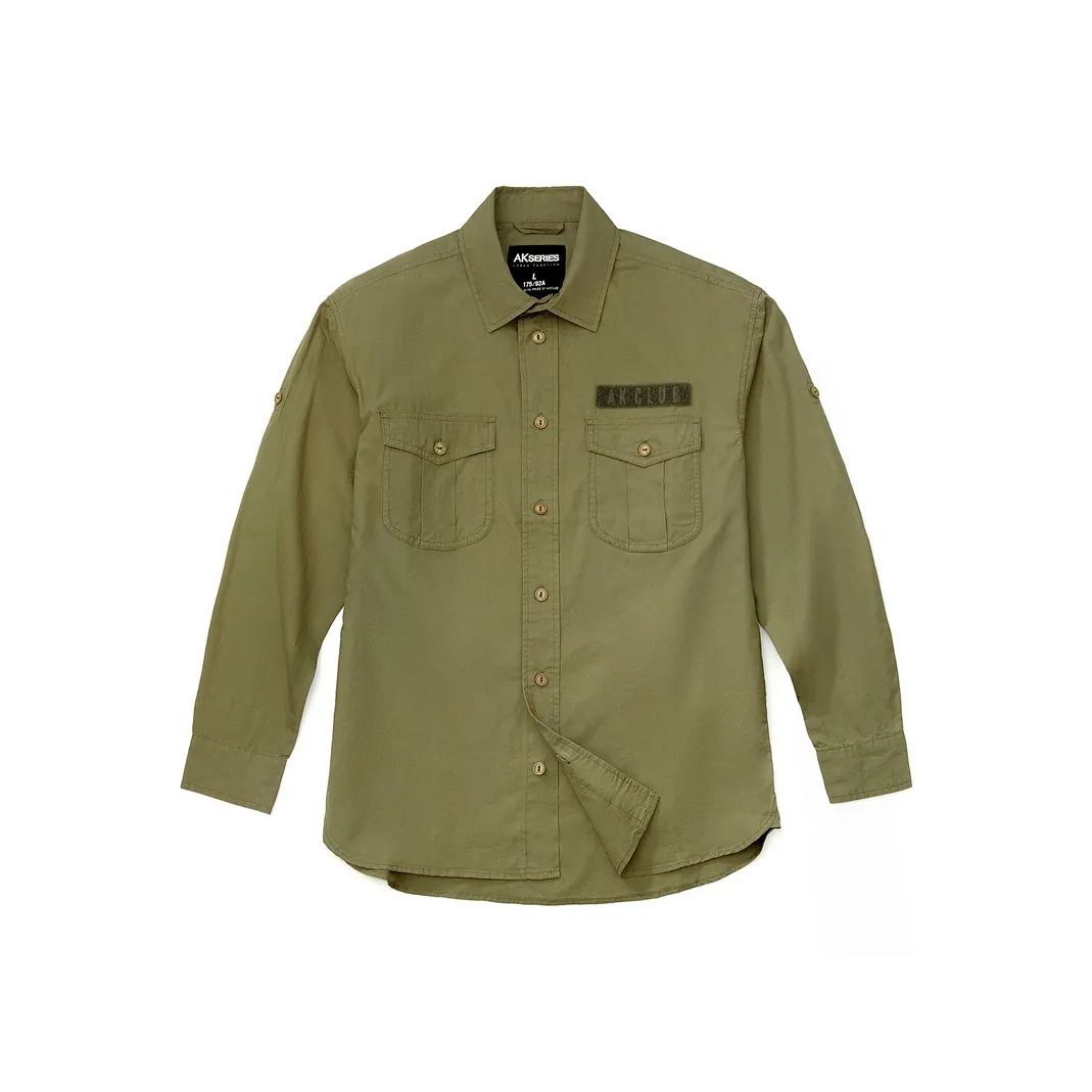 AKCLUB Vintage Collection Рубашка Мужская Армейская Зеленая