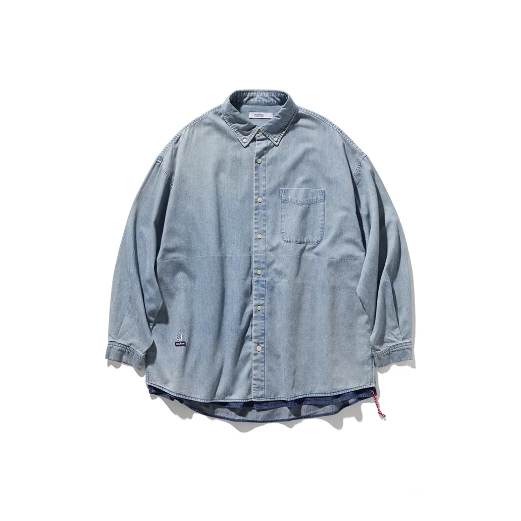 Nautica White Sail Nautica White Sail SS24 Shirts Unisex Light Blue