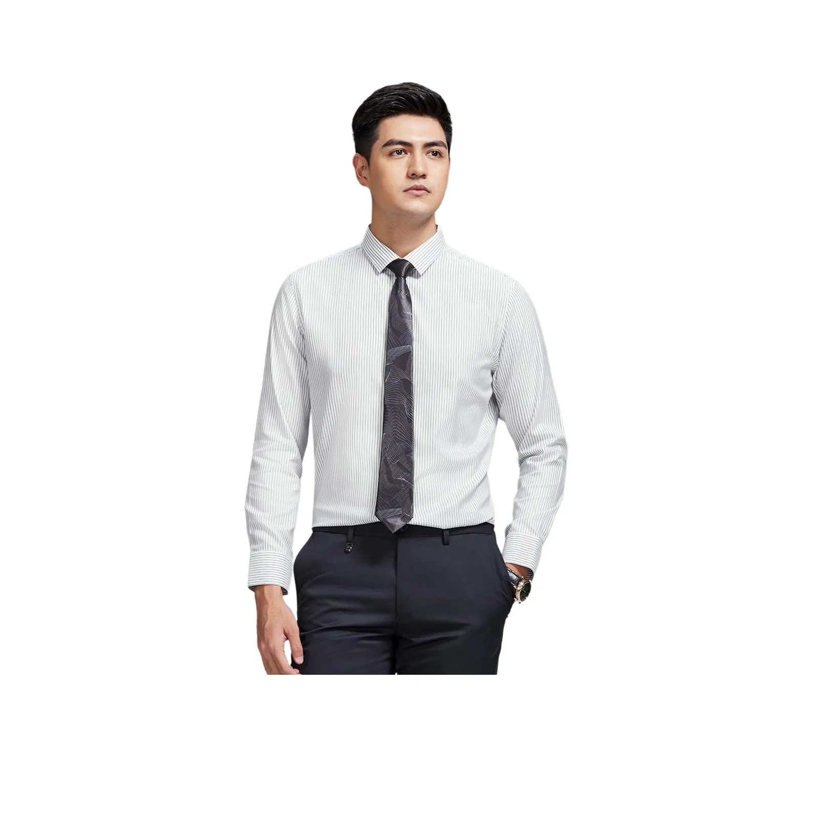 GOLDLION Shirt Men's Black Gray