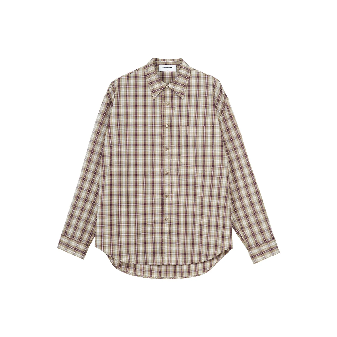 SIMPLE PROJECT Рубашка Унисекс Фиолетовый Зеленый