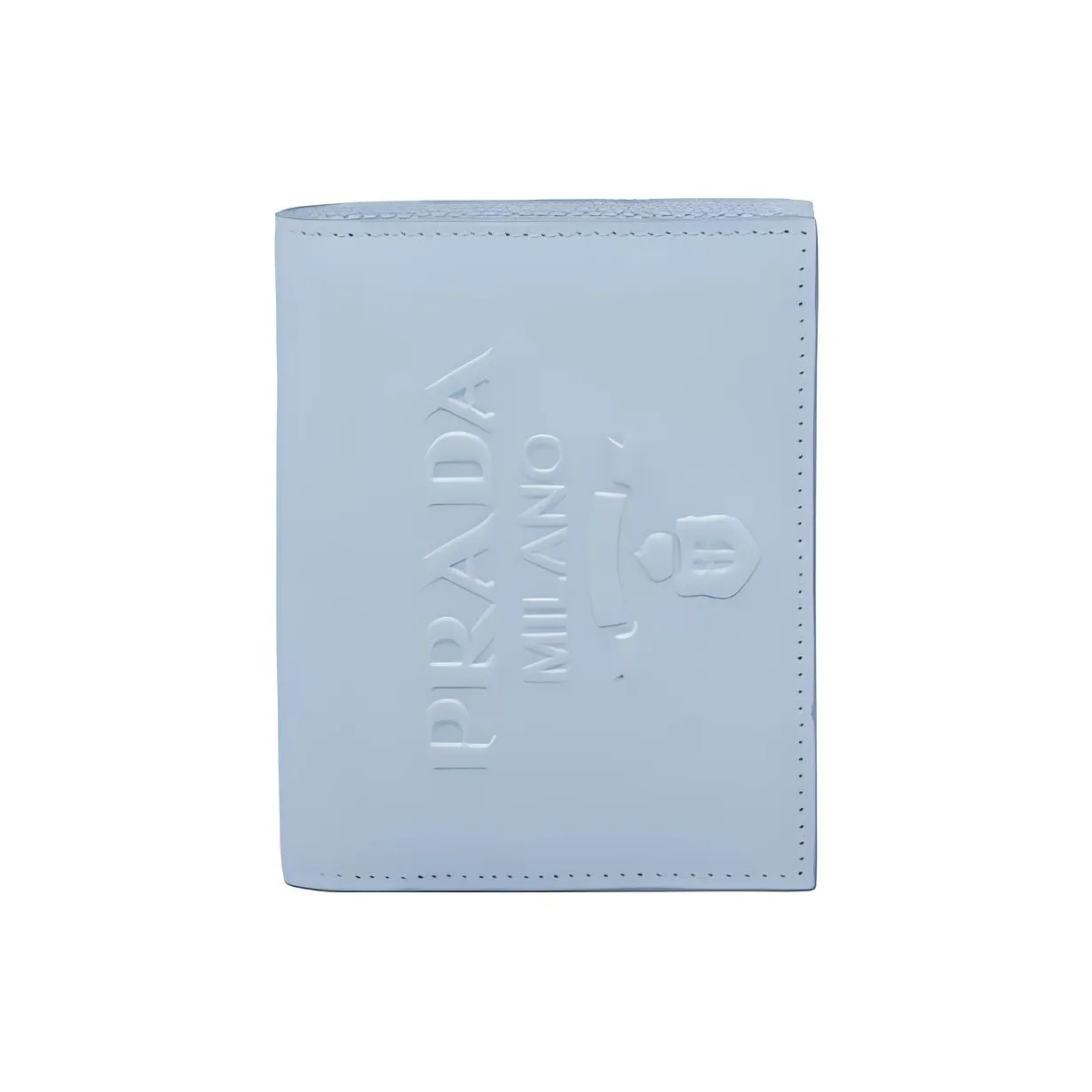 PRADA Saffiano кожа кошелек маленький женский небесно-голубой