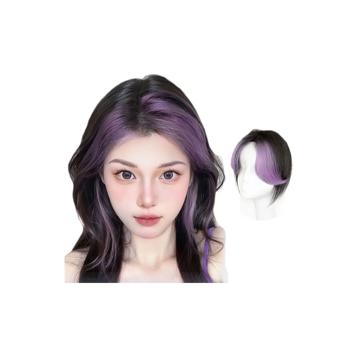 QIYEXUE HIGHLIGHT The Фигурка Восемь Блинов Волосы Расширение Ленты