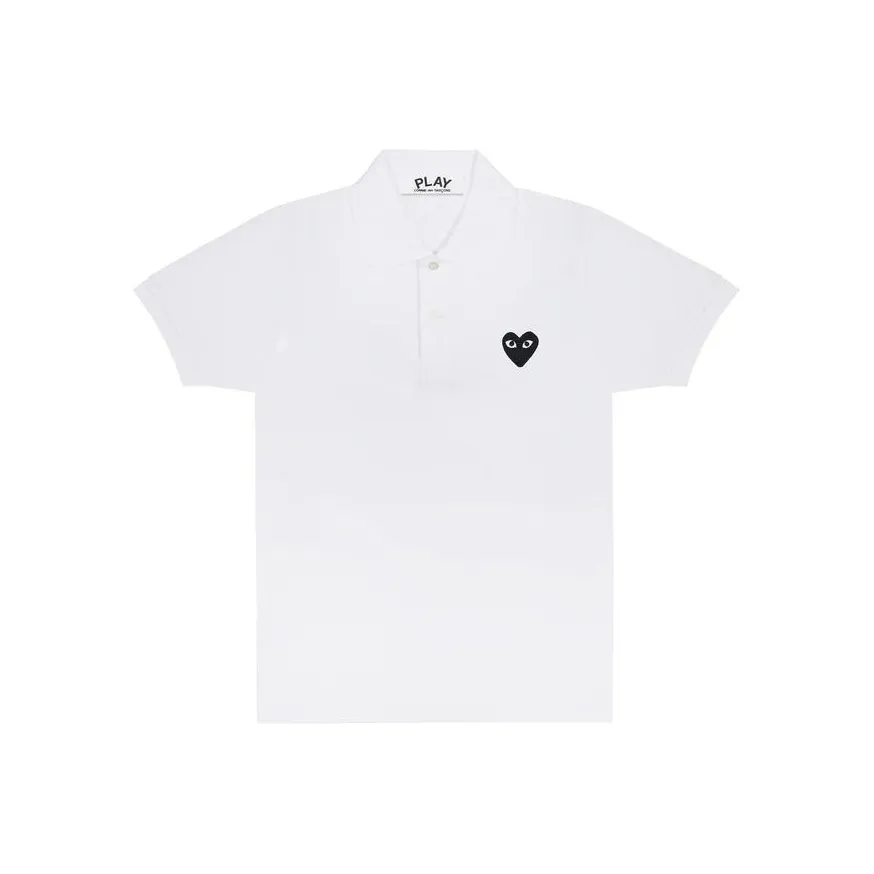 CDG Play SS24 Поло Унисекс Белый