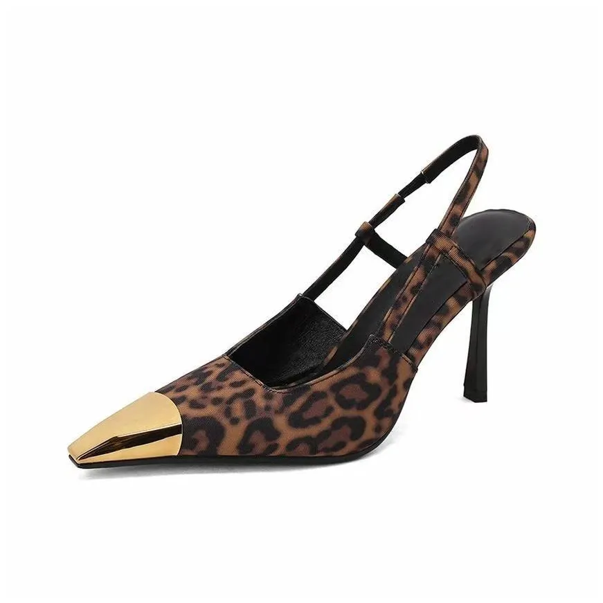 Feo Dvke Узкий каблук Высокие каблуки Женские Леопардовый принт Набор в подарочной коробке