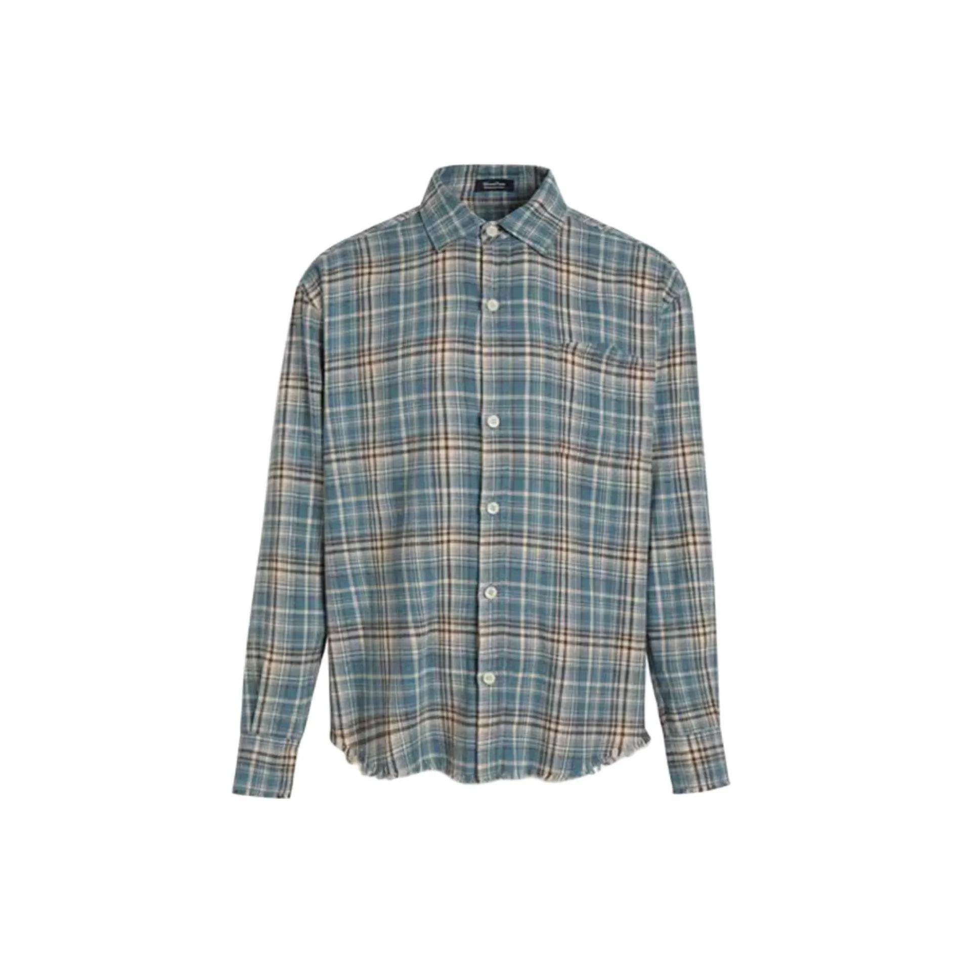 HermitCreate Рубашка Мужская Синяя Клетка