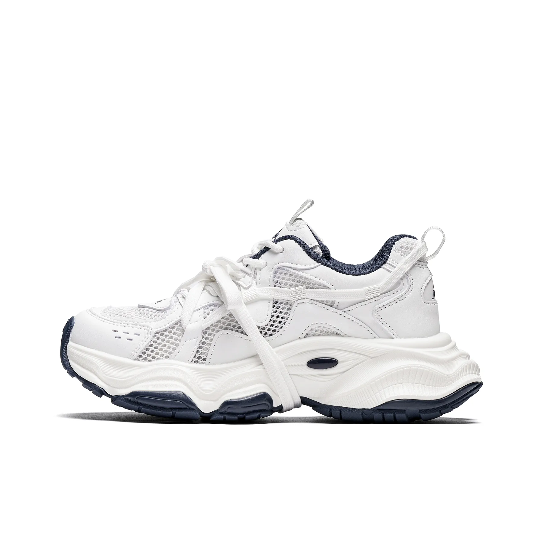 KAPPA Спина к Спине Противоскользящий Устойчивый к Износу Низкий Топ Толстая Подошва Кроссовки Женские Белые Синие