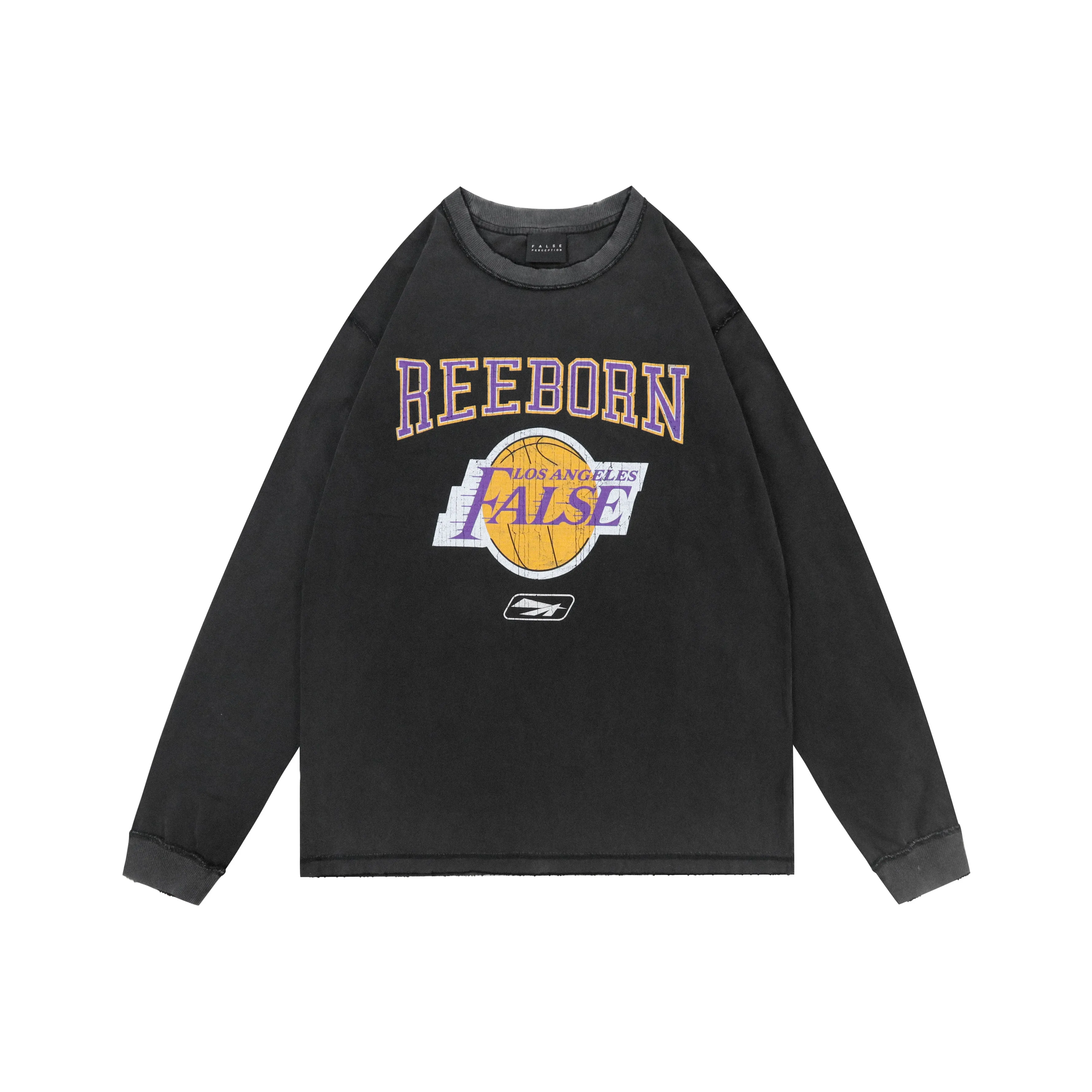 False Perception Свитшот Унисекс Выстиранный Черный