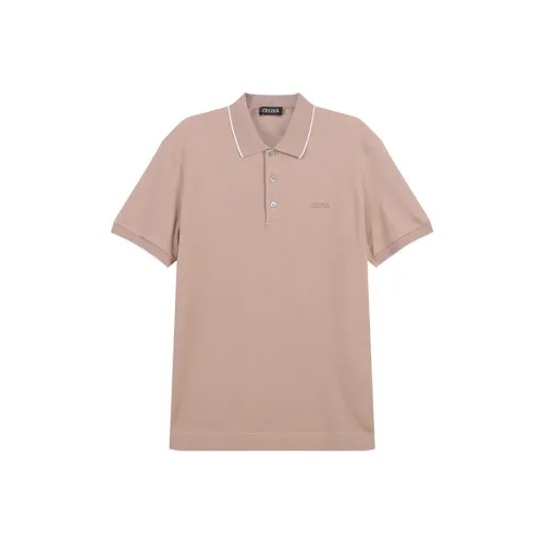 Ermenegildo Zegna Камея коричневая Розовый Мужское Поло