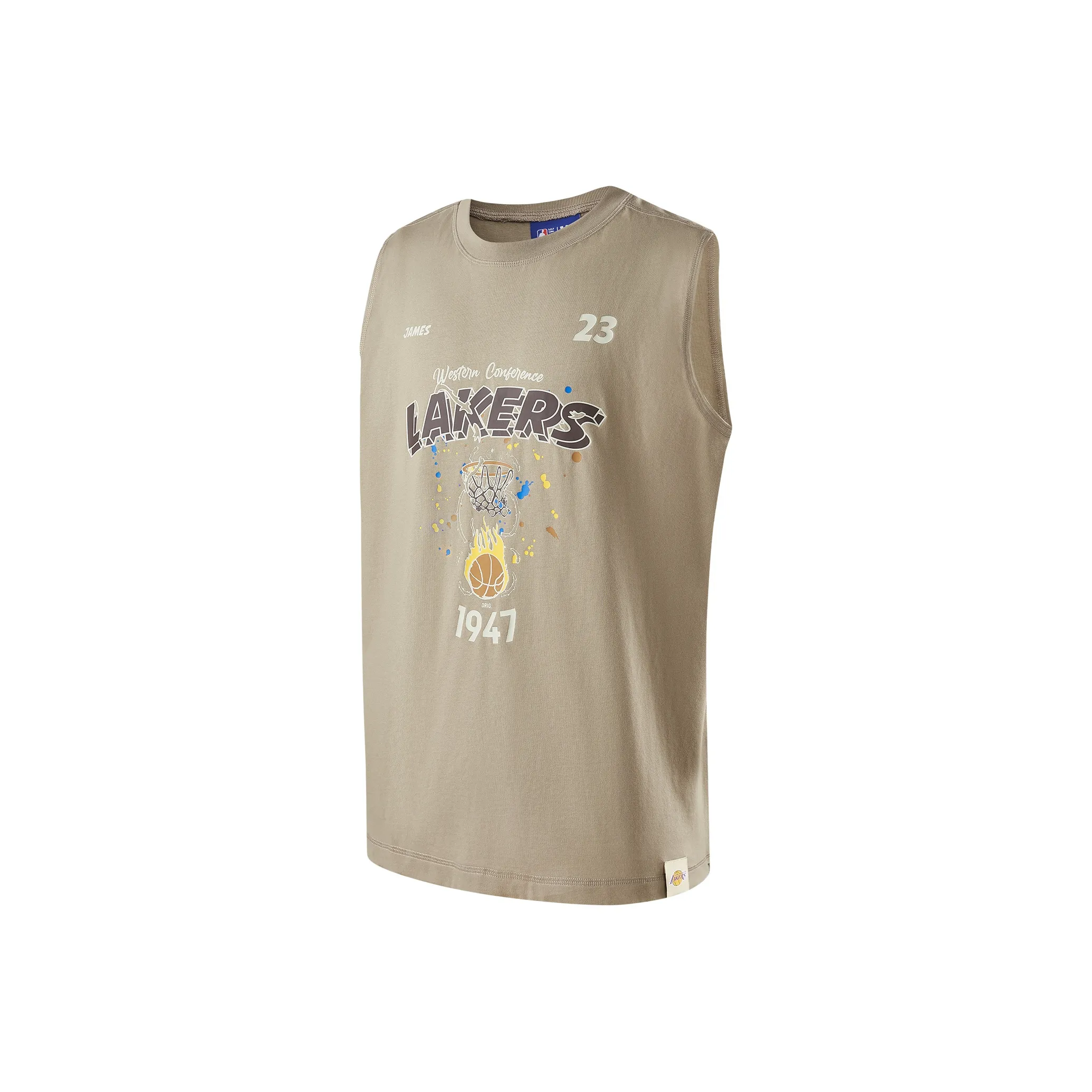 NBA Los Angeles Lakers Команда Culture Collection Майка Унисекс Хаки