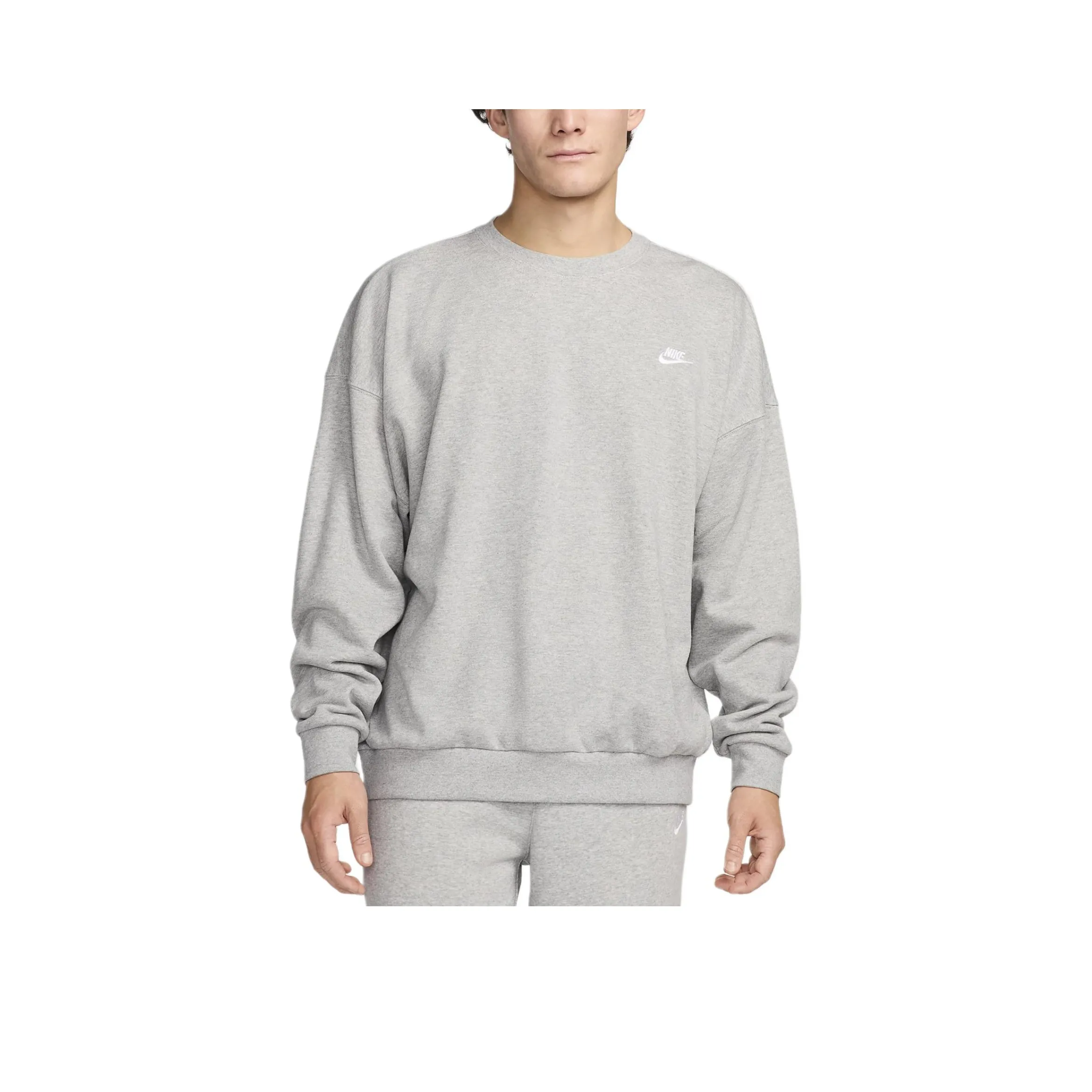 Nike NK Клуб FT OVERSIZED CREW SWEATSHIRT Мужской Темно-серый
