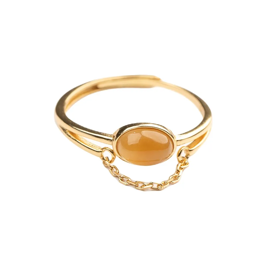 Xianyuan Hetian Jade Rings Sugar Jade Unisex