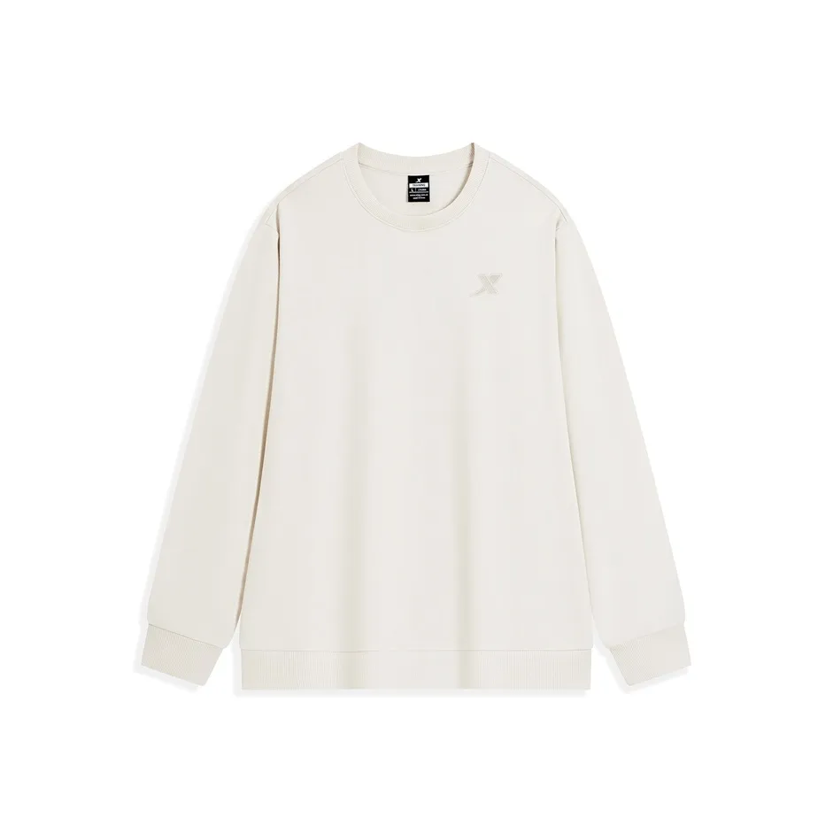 XTEP Круглый вырез Свитшот Яркий Moon Белый Мужской