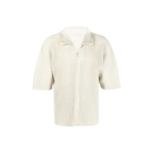 Homme Plissé Issey Miyake Экрю Мужские Свитеры