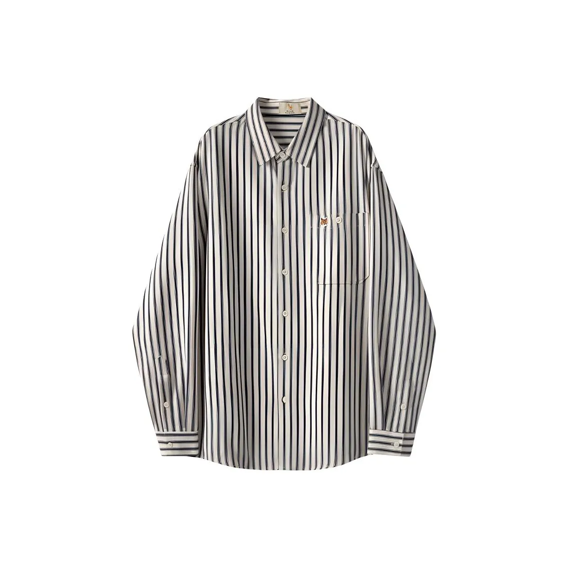 WILLIAM FOX SONS Рубашка Мужская Синие Полосы Узор