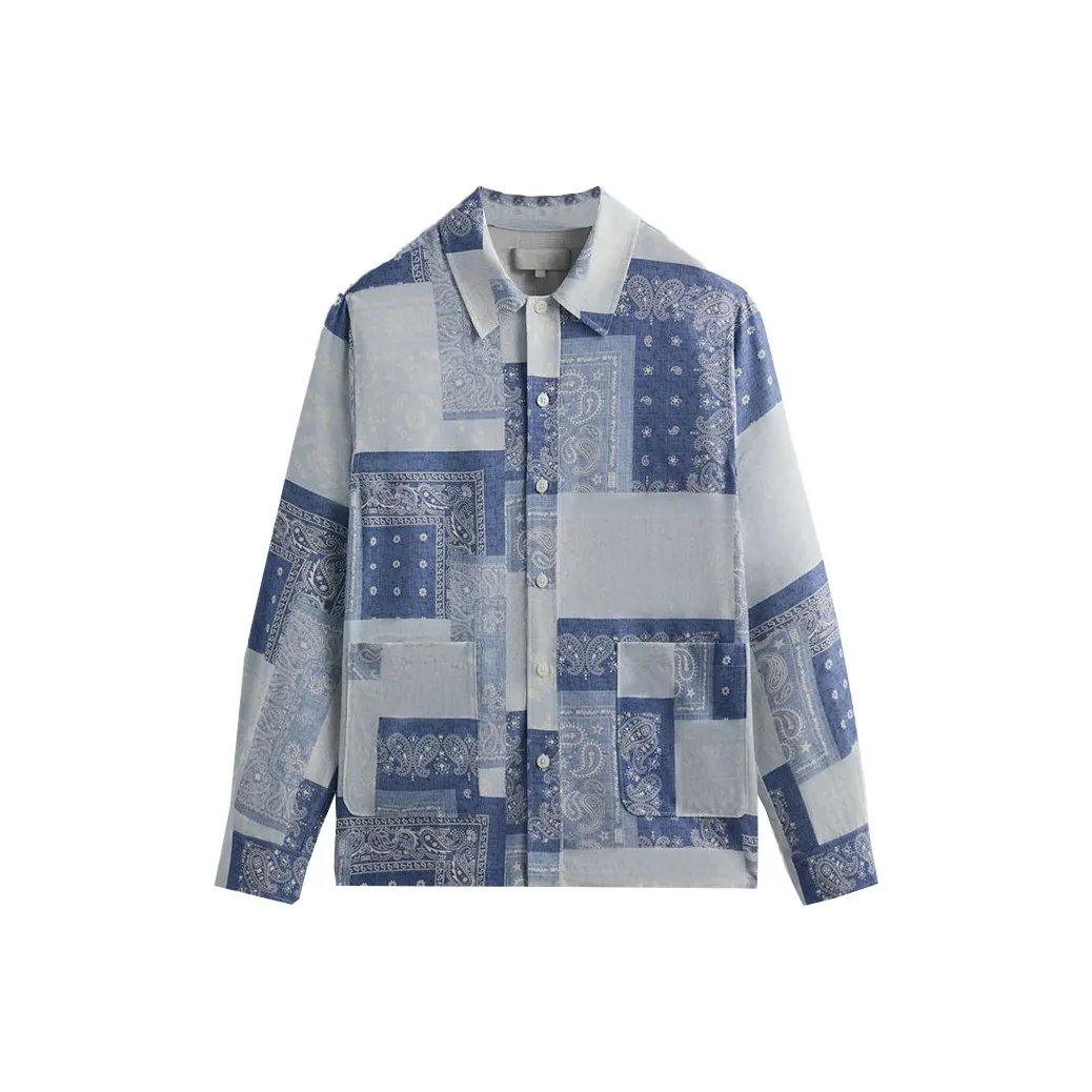 KITH Collaboration Свет Индиго Мужские Рубашки