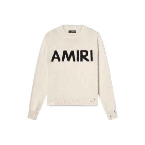 AMIRI Экрю Мужские Свитеры