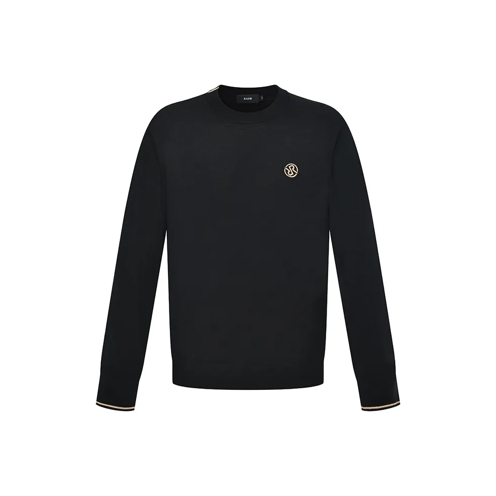 RARE Long Sleeved Sweater Knitwear Men's Black