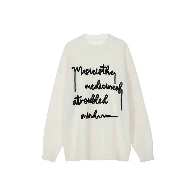 A Chock Свитер Унисекс Молочно-чайный Белый