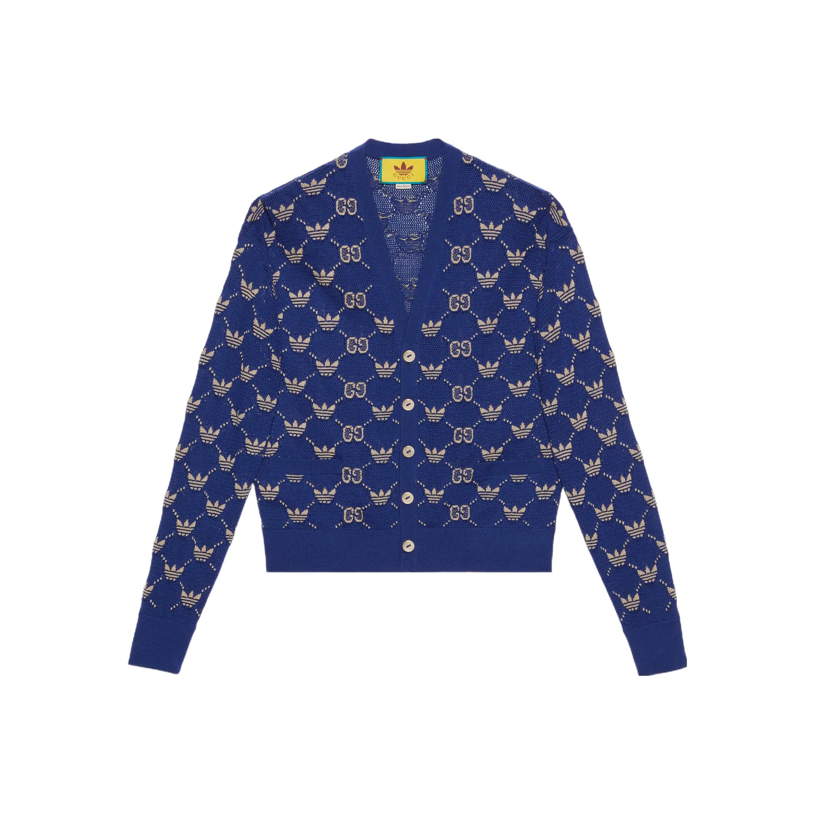 GUCCI x Adidas Originals Adidas X Gucci Co-branded Series SS23 Knitwear Men's Blue