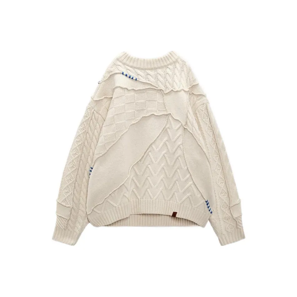 ADER ERROR X Zara Oversized Patchwork Knit Sweater
