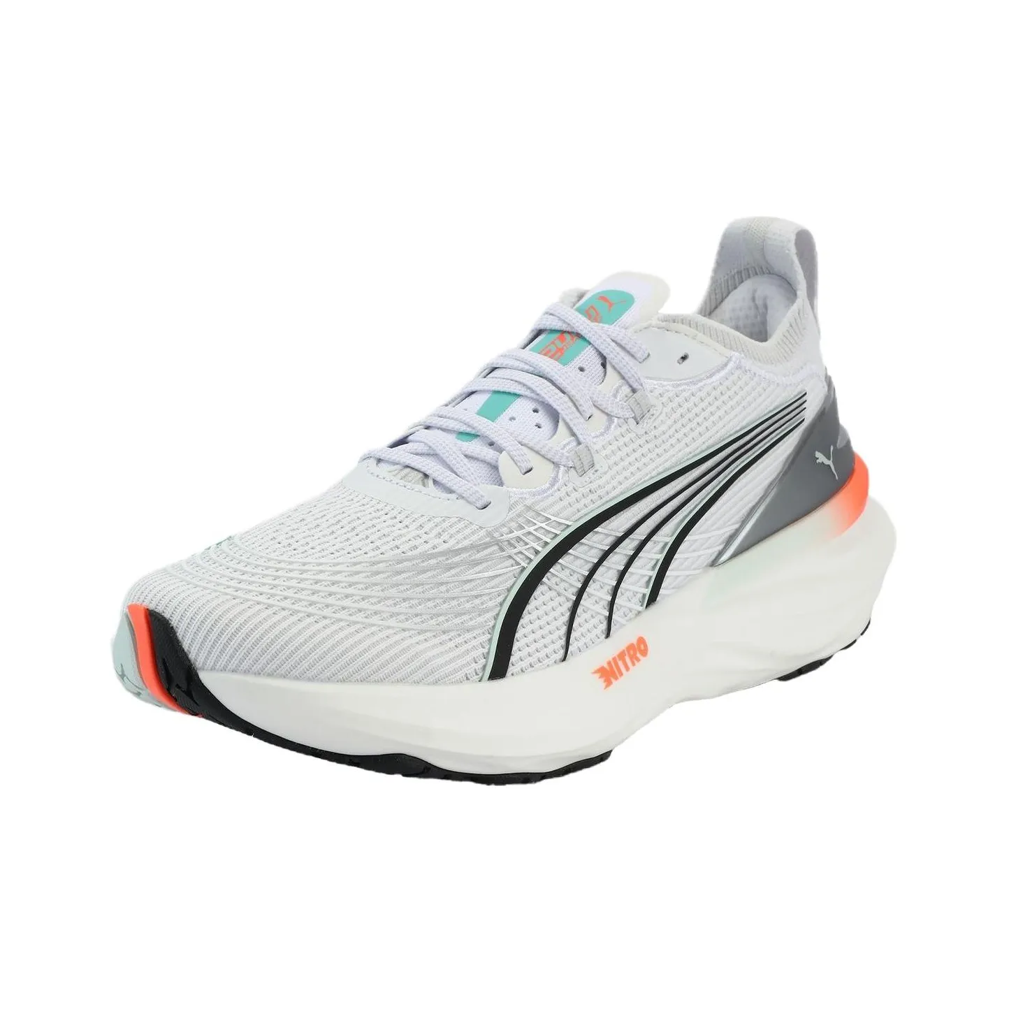 PUMA ForeverRun NITRO™ II Противоскользящие Устойчивые к истиранию Низкий Топ Беговые кроссовки Мужские Белые