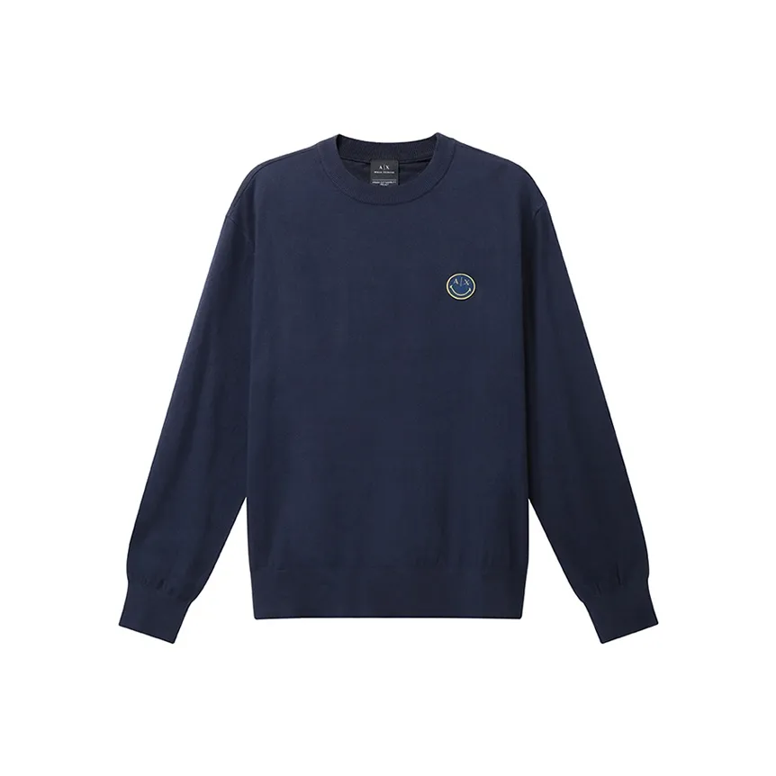 ARMANI EXCHANGE Темно-синие мужские свитеры