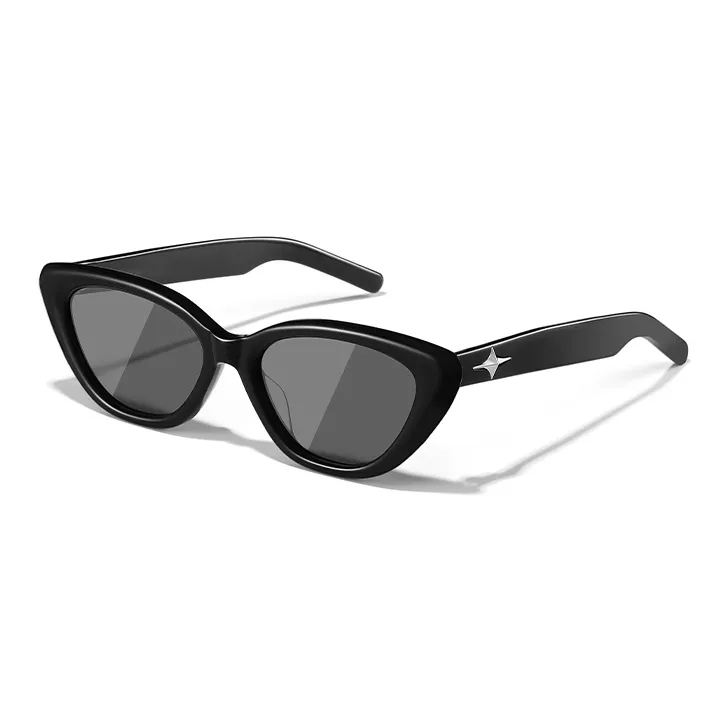 BERTHA Пластиковая оправа Кошачий глаз Солнцезащитные очки Унисекс Черный