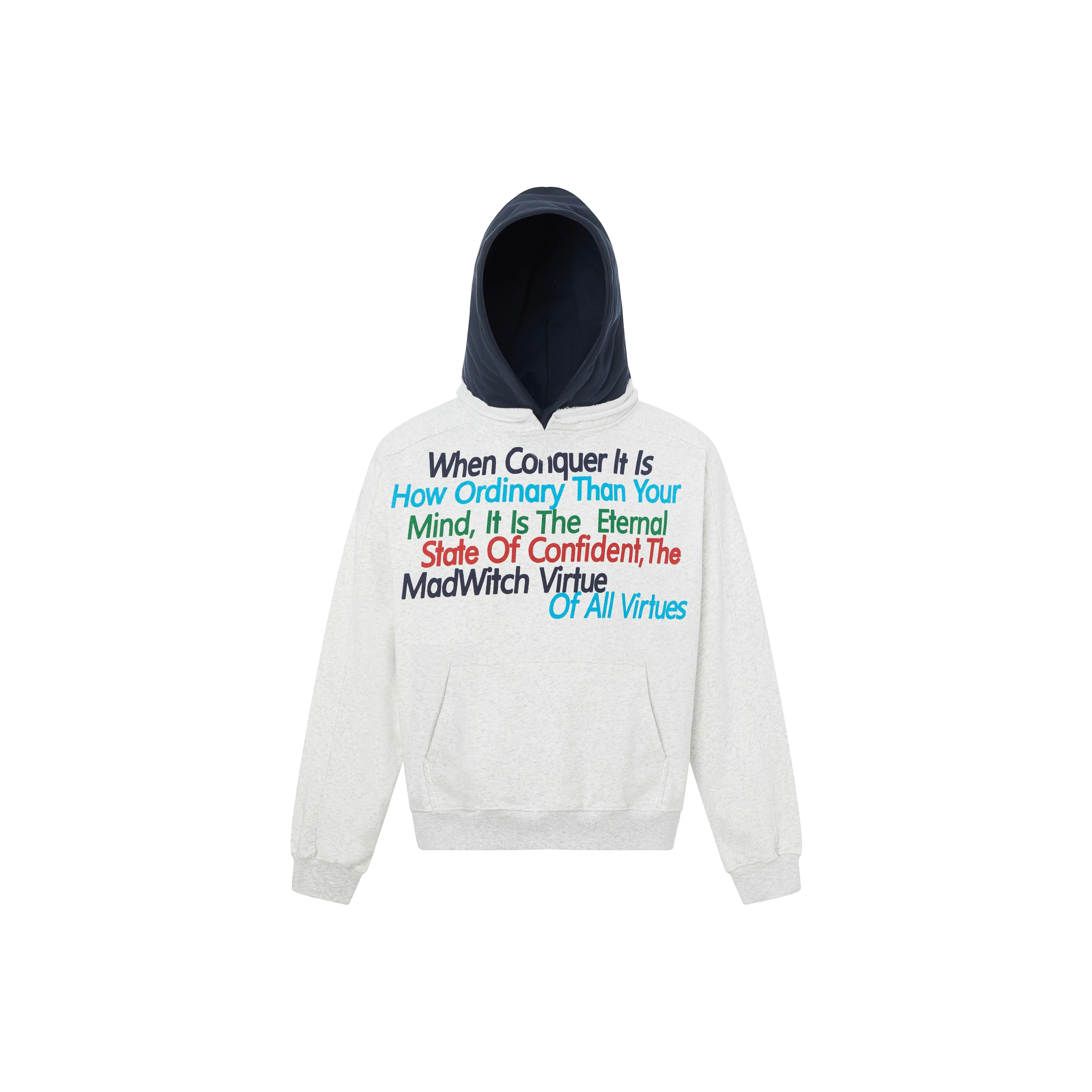 MAD WITCH Толстовка Американский винтаж Свободный крой Повседневный Светлый Фотиния Серый Пальто Унисекс