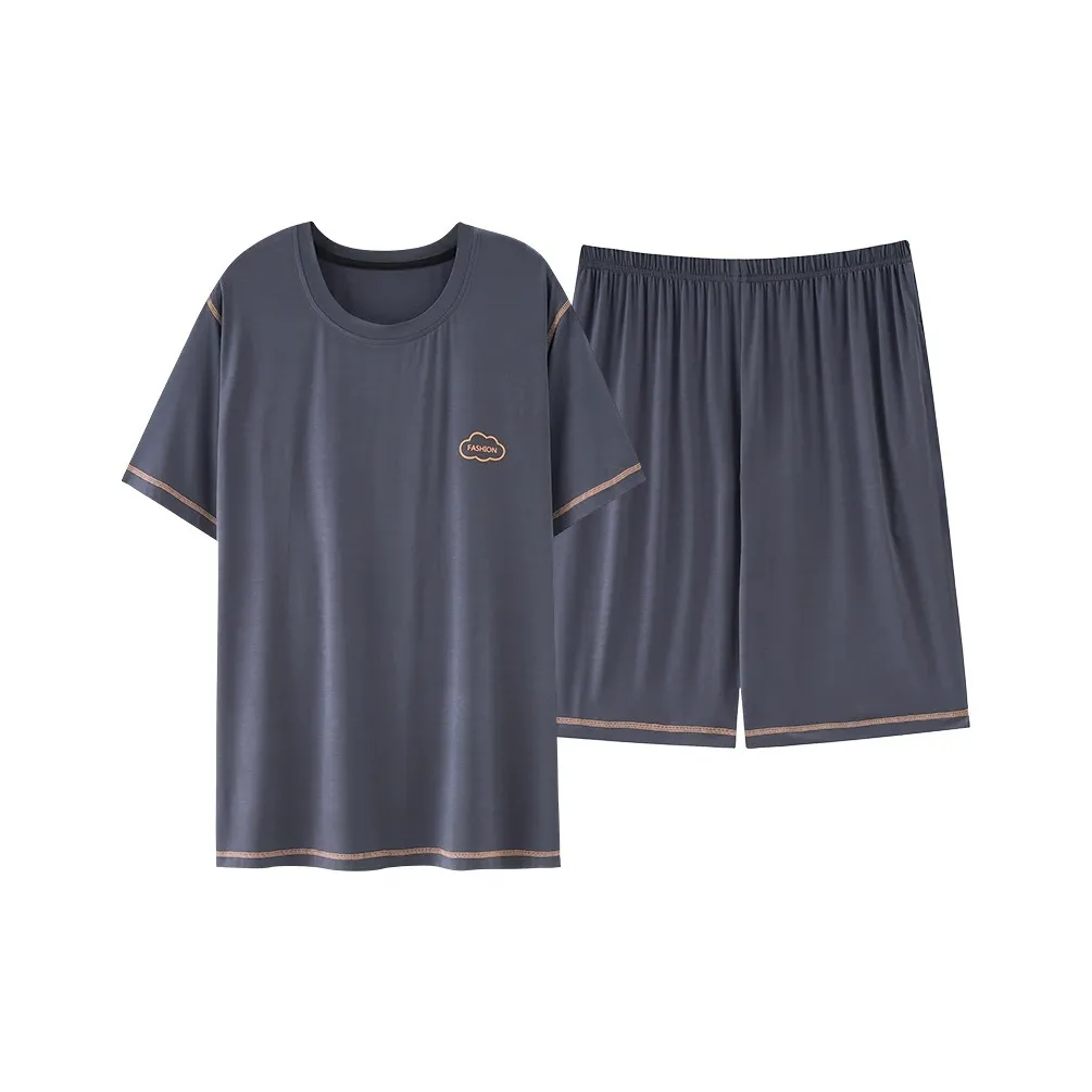 Sleep Pajama Set Men's Blue Gray