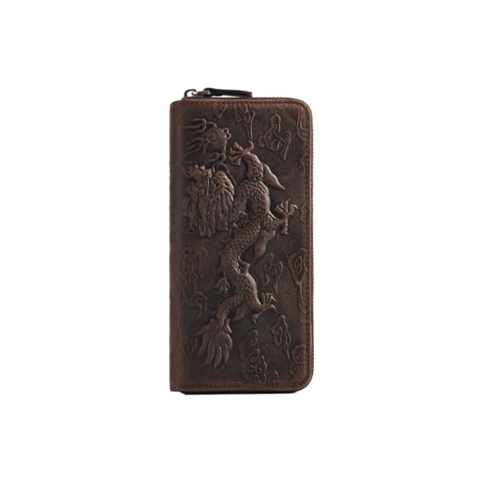 VIHUS Кошелек из коровьей кожи Мужской Черный Кофейный