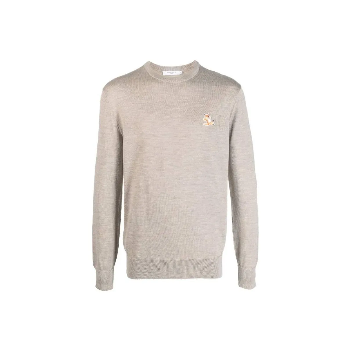 Maison Kitsune Dressed Fox Patch Embroidered Relaxed Jumper