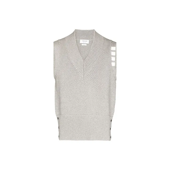 THOM BROWNE 4 Bar V neck Vest