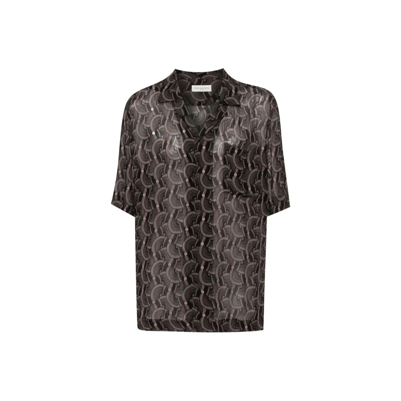 DRIES VAN NOTEN Sequin Embellished Short Sleeved Shirt