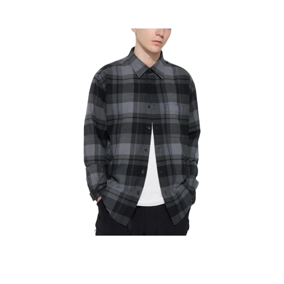 UNIQLO Темно-серая унисекс рубашка