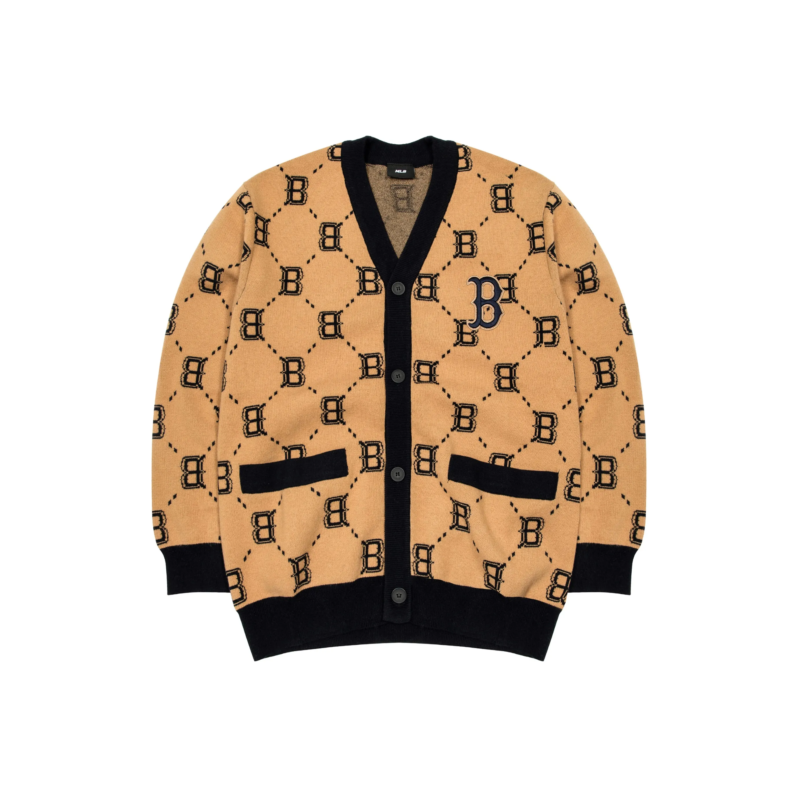 MLB Boston Red Sox Sweaters Unisex Beige Yellow